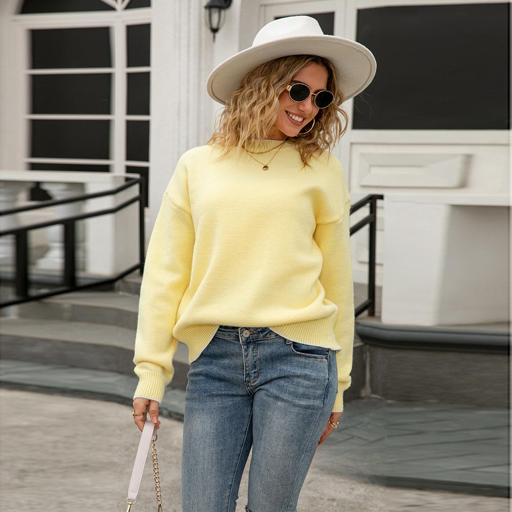 

Новый сексуальный вязаный свитер с открытой спиной и бантом сзади для женщин XL жёлтый