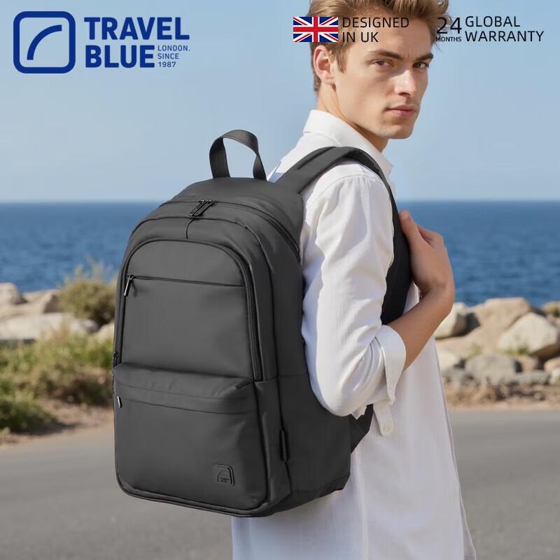 TRAVEL BLUE Large Capacity Business Travel Laptop Backpack