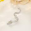 Dragon Shape Ear Clip Exquisite Earrings for Women and Men Clip On Earrings Crystal Dragon Ear Cuff Ornament for Daily