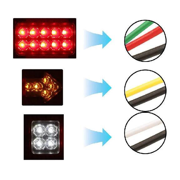 2Pcs 24V 19LED Truck TailLight Bar Turn Signal Lamp Stop Lights For Trailer Pickup Lorries Boat Light Assembly Reversing Lights