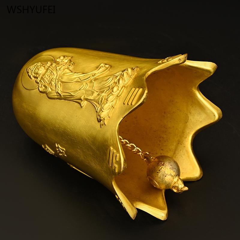 1 9cEight Trigrams Copper Bell Home Accessories Door and Window Decor Feng Shui Wall Hanging In Front of the Door Courtyard