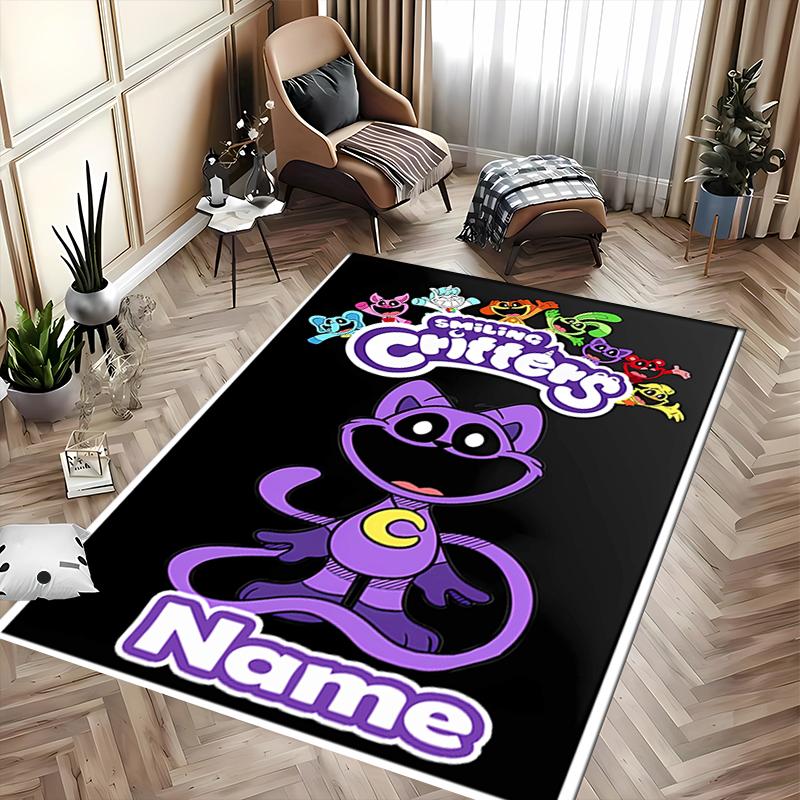 Custom personalization Smiling Critters Area Rug - Perfect For Kitchen, Bathroom,Laundry Room Decor Large Size Available,Gift All Seasons