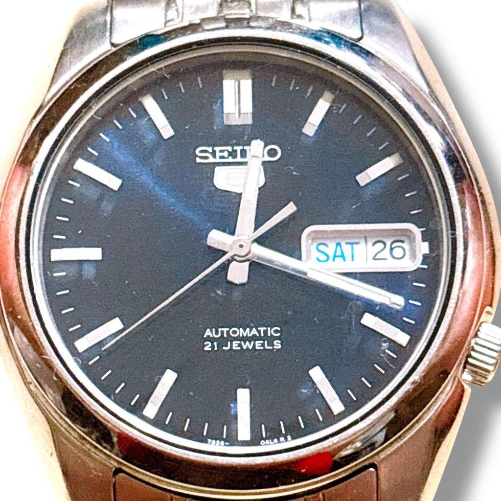 [USED] SEIKO 5 Automatic 21 Jewels 7S26 01V0 Watch Black Dial