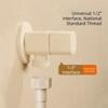 Copper Material Triangle Valve Cream White Water Stop Valve Universal Angle Valve  Kitchen