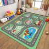 Kids Traffic Play Mat Road Map Rug Educational Carpet for Preschool Home Playroom Home Decoration Zoo Animal Number Design