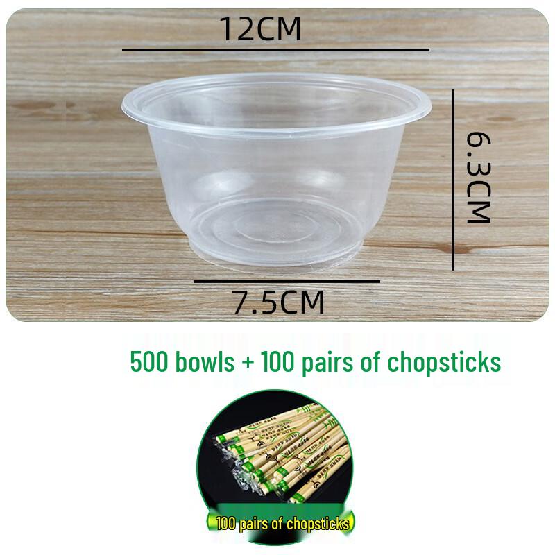 Disposable Plastic Round Douli Bowl Dinnerware Set (100 Count Each Item)