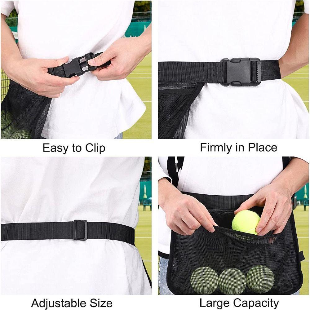 Large Capacity Golf Ball Storage Waist Bag Mesh Pouch Tennis Ball Holder  Outdoor Sport