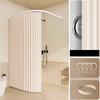 Curved Shower Curtain Folding Invisible Set Perforation-free Bathroom L-shaped Waterproof Curtain Shower Partition Curtain