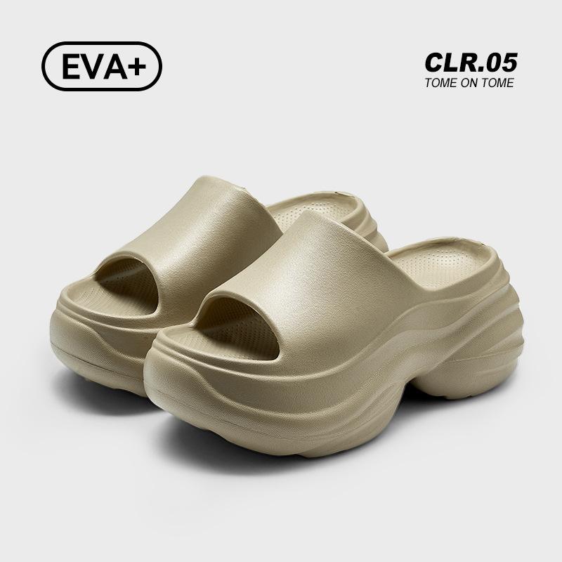 8Cm height-increasing women's shoes summer new outer wear thickened fashion trend beach sandals show leg length non-slip slippers