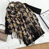 New Women's Retro Thousand Birds Grid Tassel Thickened Warm Scarf Scarf Student Versatile Shawl
