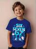 67 Six Seven Graphic for Children Steal A BrainRot Shirt Number 67 Meme for Boys T-Shirt Summer Casual Short Sleeve Kids Tees