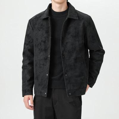 Down Jacket Men's% White Duck Down Winter New Loose Lapel Leather Jacket Men's
