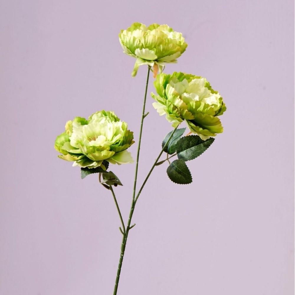 Multicolor Artificial Flower Peony 3 Heads Silk Petals Lifelike Peony Flowers Colorful Leaves Faux Flower Peony