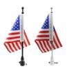 Motorcycle Flagpole Mount Steel 15" Flag Pole Fixed Mount for Luggage Rack Motorcycle Decoration