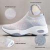 Women's 2026 Spring Soft Sole Flyknit Casual Shoes - Breathable Thick Sole for Added Height