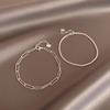 Silver Sparkling Bracelet: Women's Simple Summer Niche Design, Cold Style Hand Jewelry.