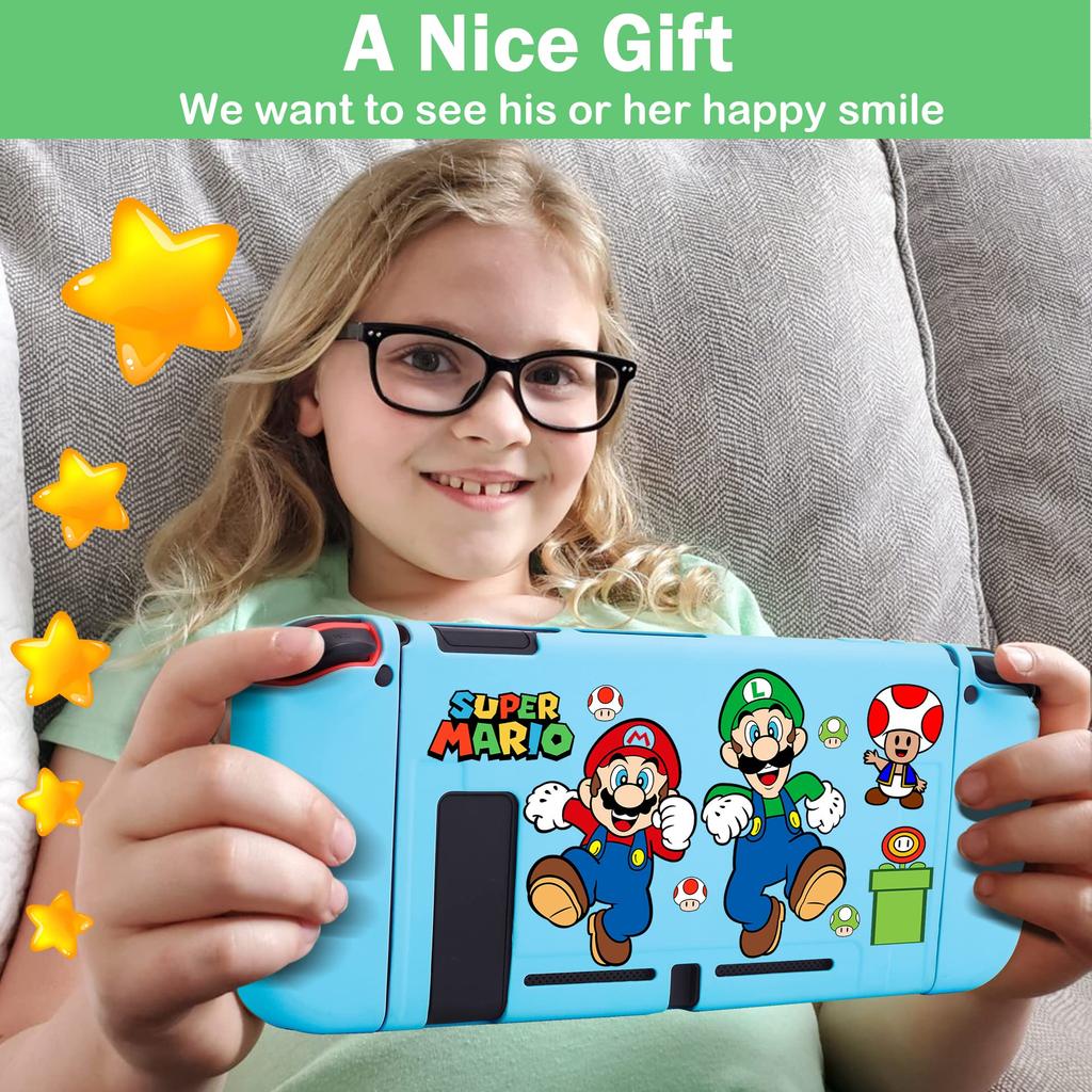 Xcitifun Nintendo Switch Case TPU Switch Case for Girls Boys Kids Cute Cute Character Cartoon Protective Shell Compatible with Nintendo Switch Cover