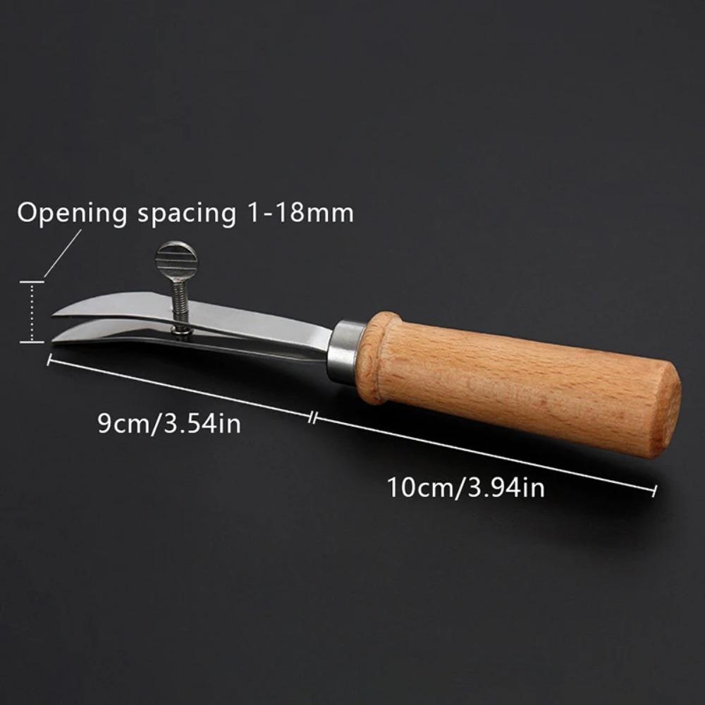 2Pcs Adjustable Leather Edge Stitching Groover Leather Craft Groove Gouge DIY Tool Leather Crimper Slotting and Grooving