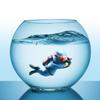 Resin Aquarium Mini Floating Diver Fine Craftsmanship Exquisite Details Fish Tank Layout Prop Underwater World Ornaments