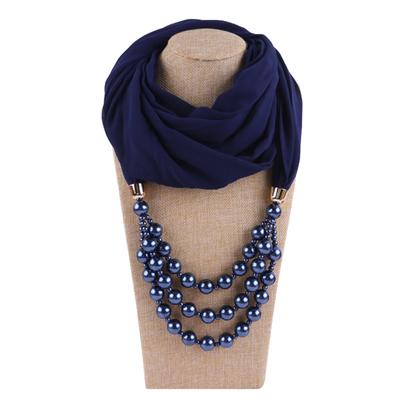 Wunderschöne Perlen, Runder Ringschal, Damenschal-Accessoires, Halskette, Ethno-Schal
