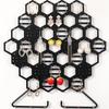 Hanging Jewelry Wall Holder Honeycombs Shape Display Storage Wall Mounted Jewelry Rack Black