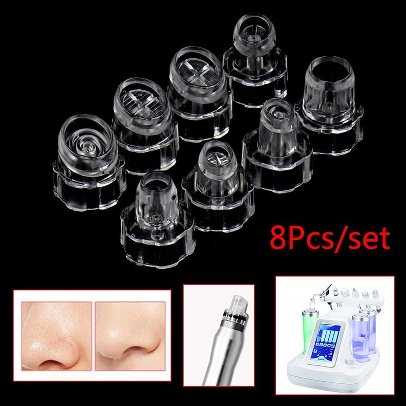 Water Oxygen Cleansing Device Replacement Tips 8Pcs Smooth Edge No Irritation for Sensitive Skin Facial Pore Deep Clean