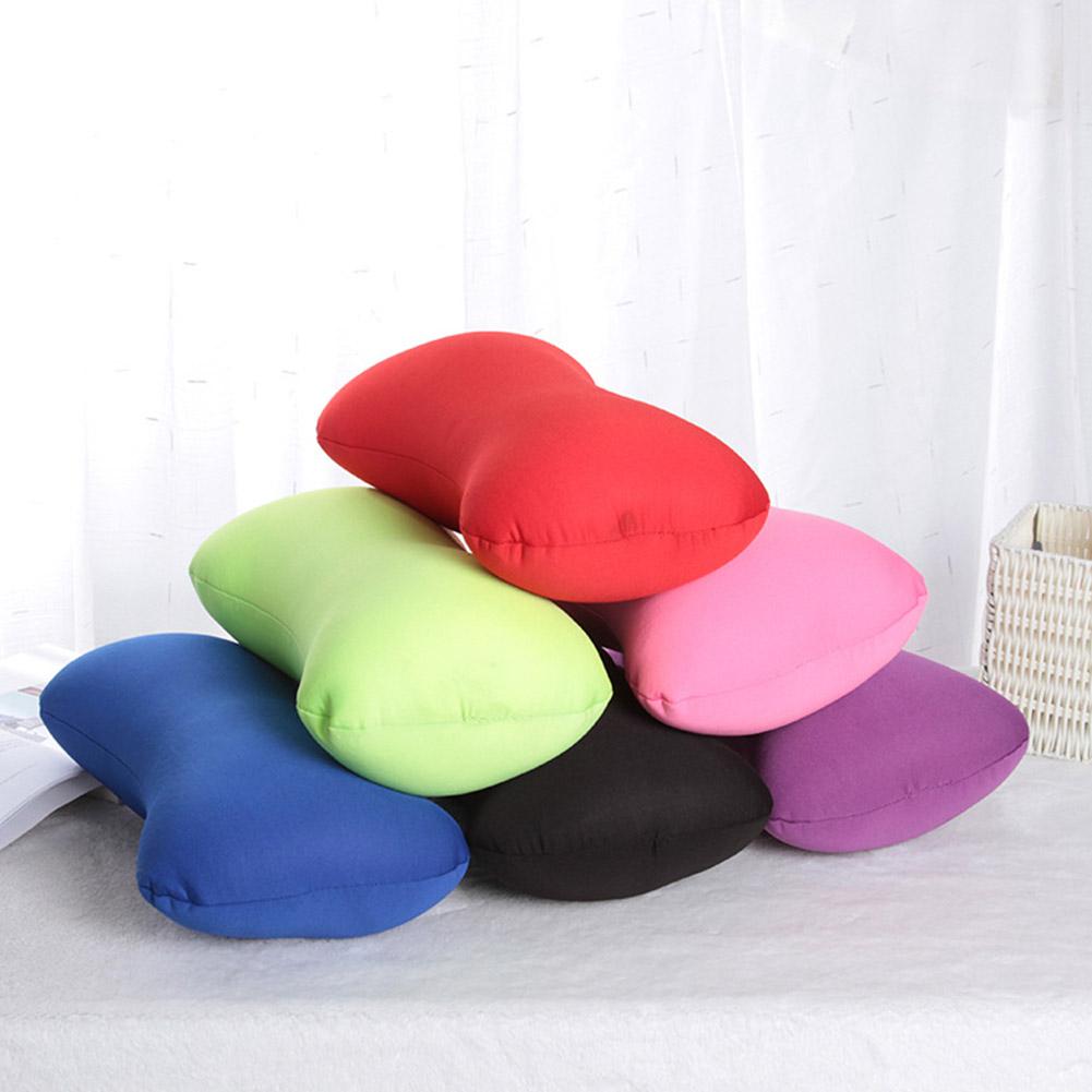 Memory Foam Bone Pillow Particle Home Sleep Neck Support Portable Office Lunch Break Sleeping Cushion Microbead Cushion