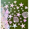 Seashell Confetti for Table Decor.100PCS Pearl Pink Seashell Glitter Confetti for Mermaid Birthday Party Decorations Starfish Ocean Party Decorations