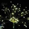 Modern Outdoor Mood Lighting Solar Garden Stake Light 200 LED Dandelion Firework-like Decorative Lights IP65 Waterproof Lamps Landscape with 8 Modes