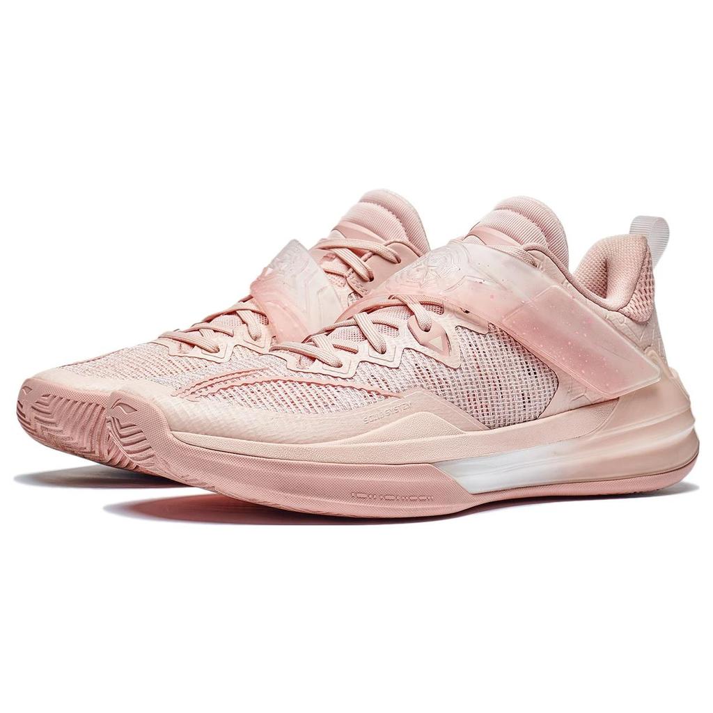 Li Ning Liren3 TEAM Abrasion Resistant Breathable Low top Basketball Shoes Men's Peach Orange Pink ABAS095-9
