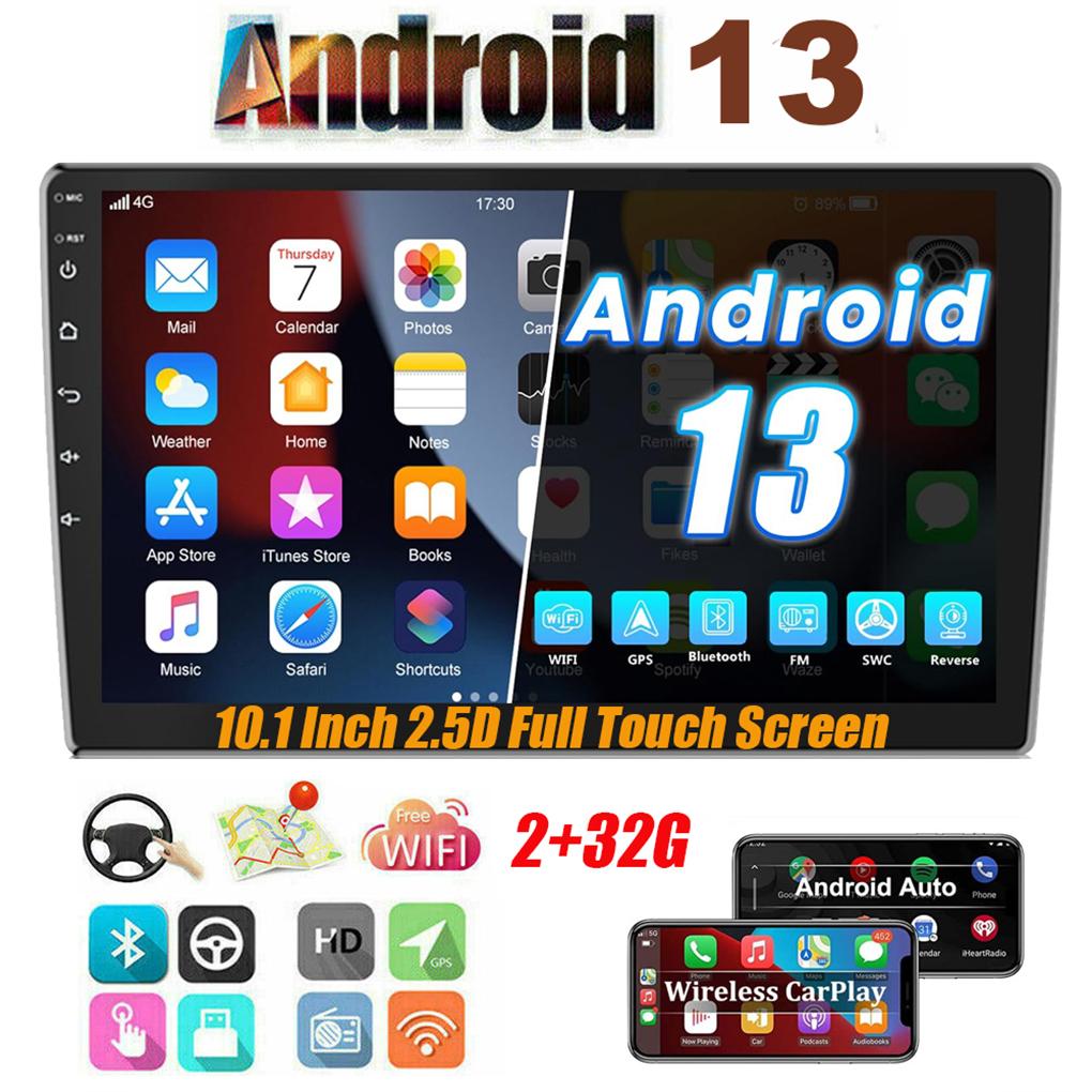 Android 13 2+32G 10.1Inch Full Screen Single Din Car Stereo Radio Car Stereo Radio 1DIN