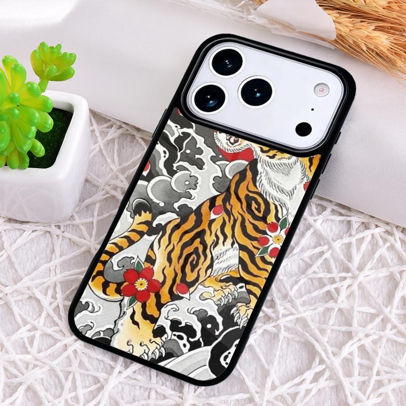 Dragon Tiger Ghost Phone Case for iPhone 17 Air 16 15 11 12 14 13 Pro Max Shockproof Cover