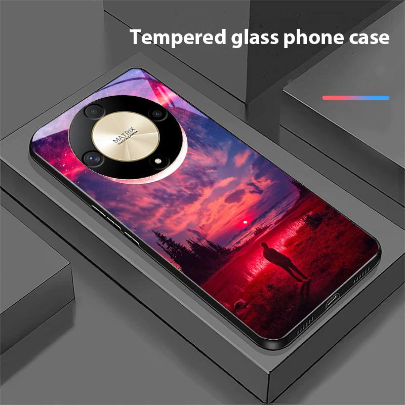 Lunar Astronauts For Honor Magic 6 50 70 90 Lite X7b 200 Pro Nova 10 Nova 5T X6 P30 Pura 70 Ultra Tempered Glass Phone Case