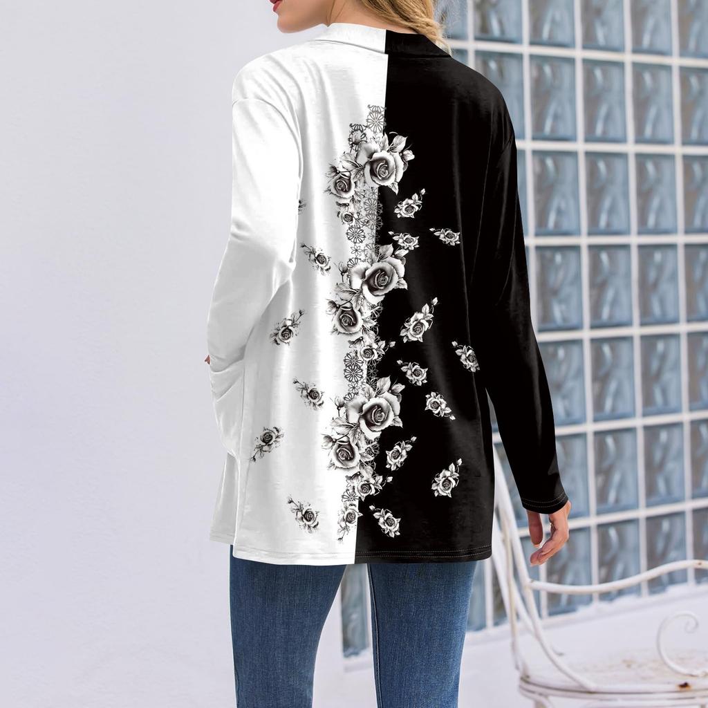 Women's Lightweight Cardigan Sweaters Open Front Long Sleeve Casual Loose Thin Cardigans With Pockets