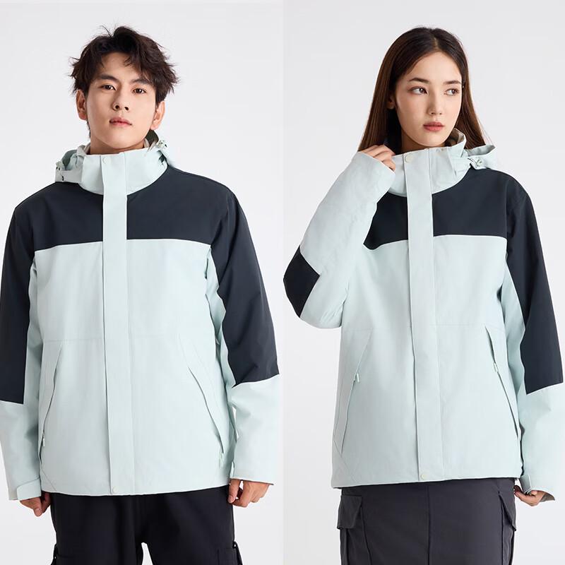 Unisex 3-in-1 Waterproof Jacket with Detachable Fleece Liner