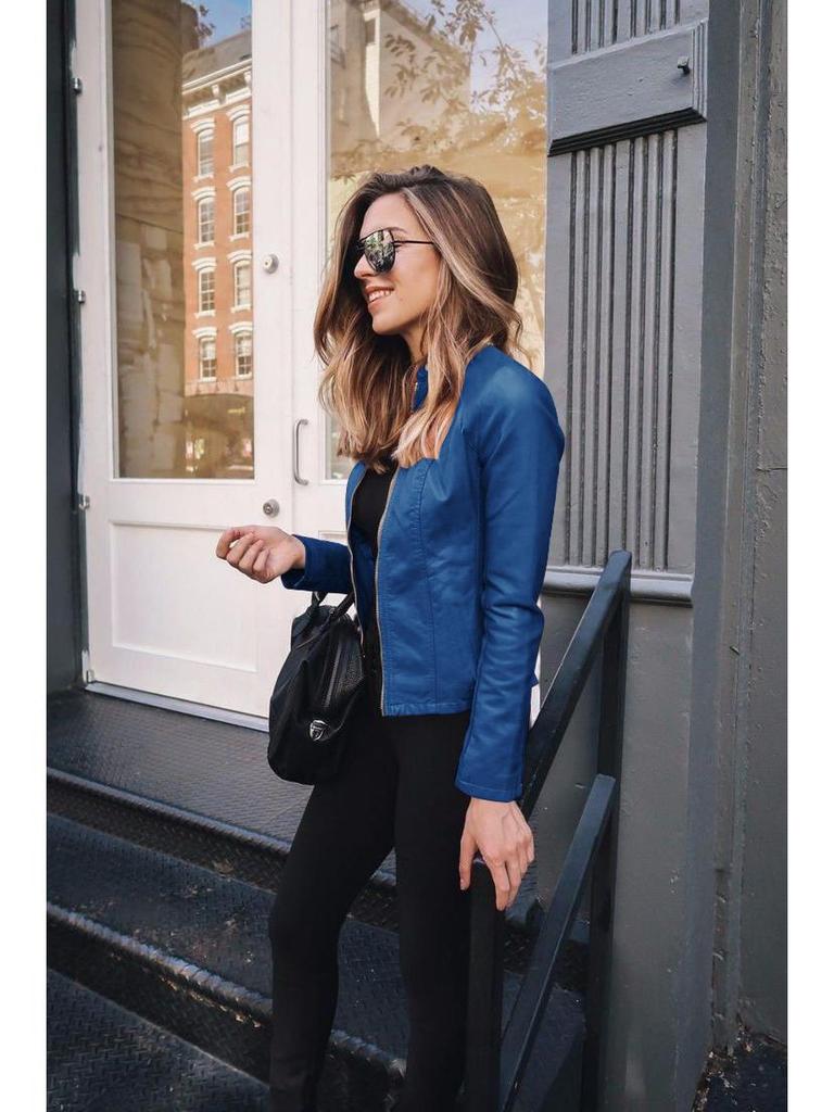 2024 Autumn/Winter Fashion Leather Suit Jacket for Women - European and American Style