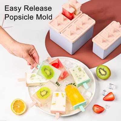 DIY-Eis am Stiel-Form mit Deckel BPA-freier Kunststoff Eis am Stiel-Hersteller für hausgemachte Leckereien Leicht zu lösende Schale Spülmaschinenfest Lustiges Sommer-Küchenwerkzeug für Kinder Erwachsene