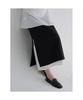 8SECONDS Color Block Layered Maxi Skirt Black