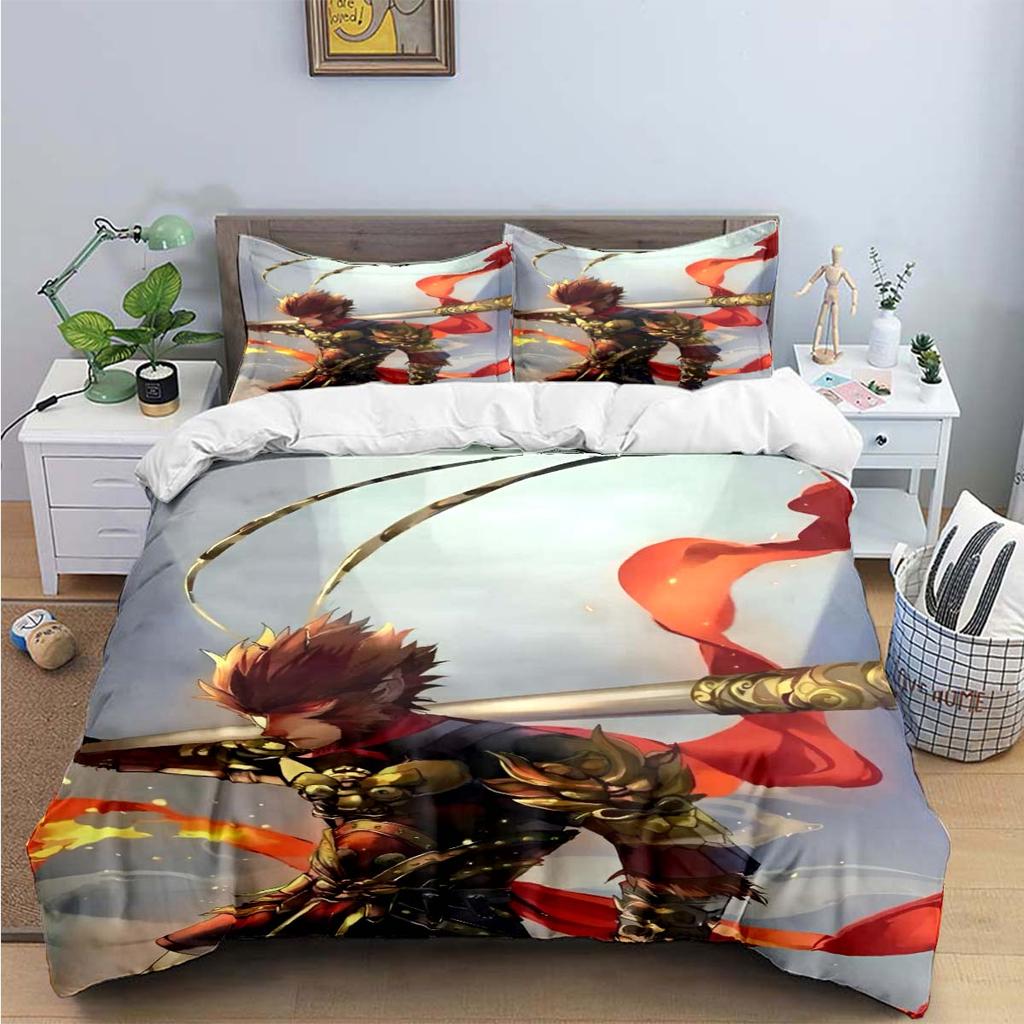 Exquisite Role The Monkey King Printed Bedding Sets Exquisite Set Duvet Cover Bed Comforter Set Bedding Set Luxury Birthday Gift