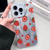 Popular Strawberry Feather Yarn Case iPhone15 Mobile Phone Case Protective Case Apple 16/17Pro Women's Explosive Mobile Phone Case