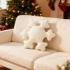 Modern Snowflake Plush Cushion With Pp Cotton Fill For Holiday Decor