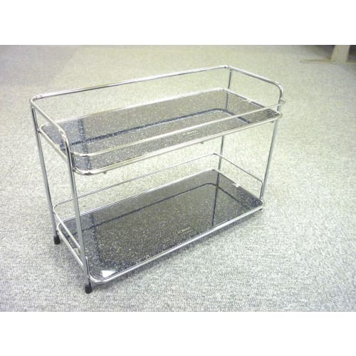 Asvel Forma Wire Rack 2, a Two-tier Kitchen Rack for Neat Storage, Silver, and Seasoning Storage, Model A2121