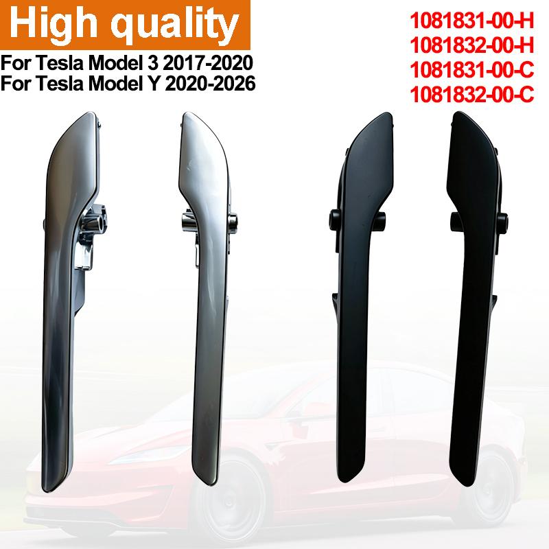 Exterior Door Handle Cover Front Rear Left Right Silver Black For Tesla Model 3 2017- Model Y -2026 Outer Handle Shell