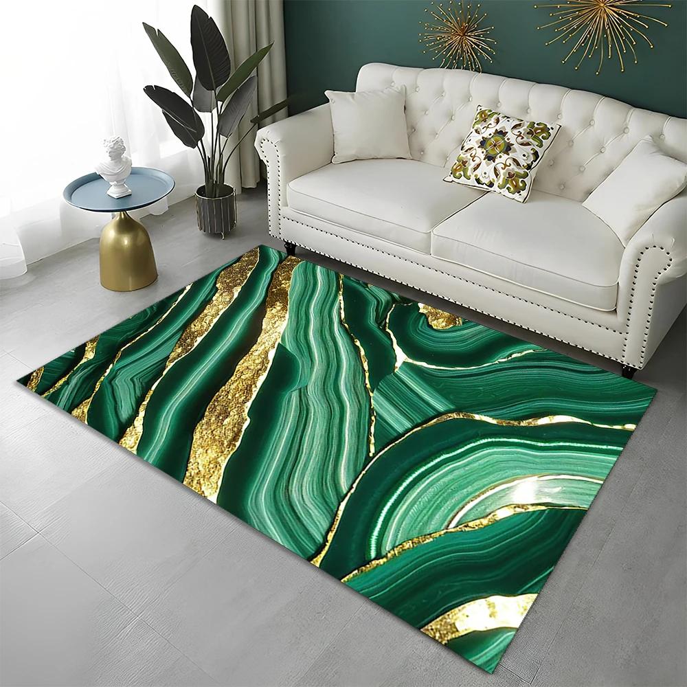 3D Colour Splendid Gold Nordic Marble Carpet Rug for Home Living Room Bedroom Sofa Doormat Decor,kid Area Rug Non-slip Floor Mat