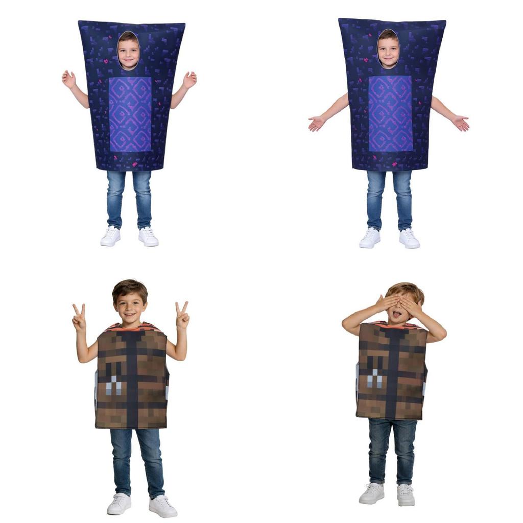 Minecraft Hell Gate Cosplay Costume For Kids With Soft Fabric And Performance Suit