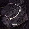 Vintage Square Smiley Face Pendant Necklace Women'S Light Luxury Smiling Style Accessories Collarbone Chain
