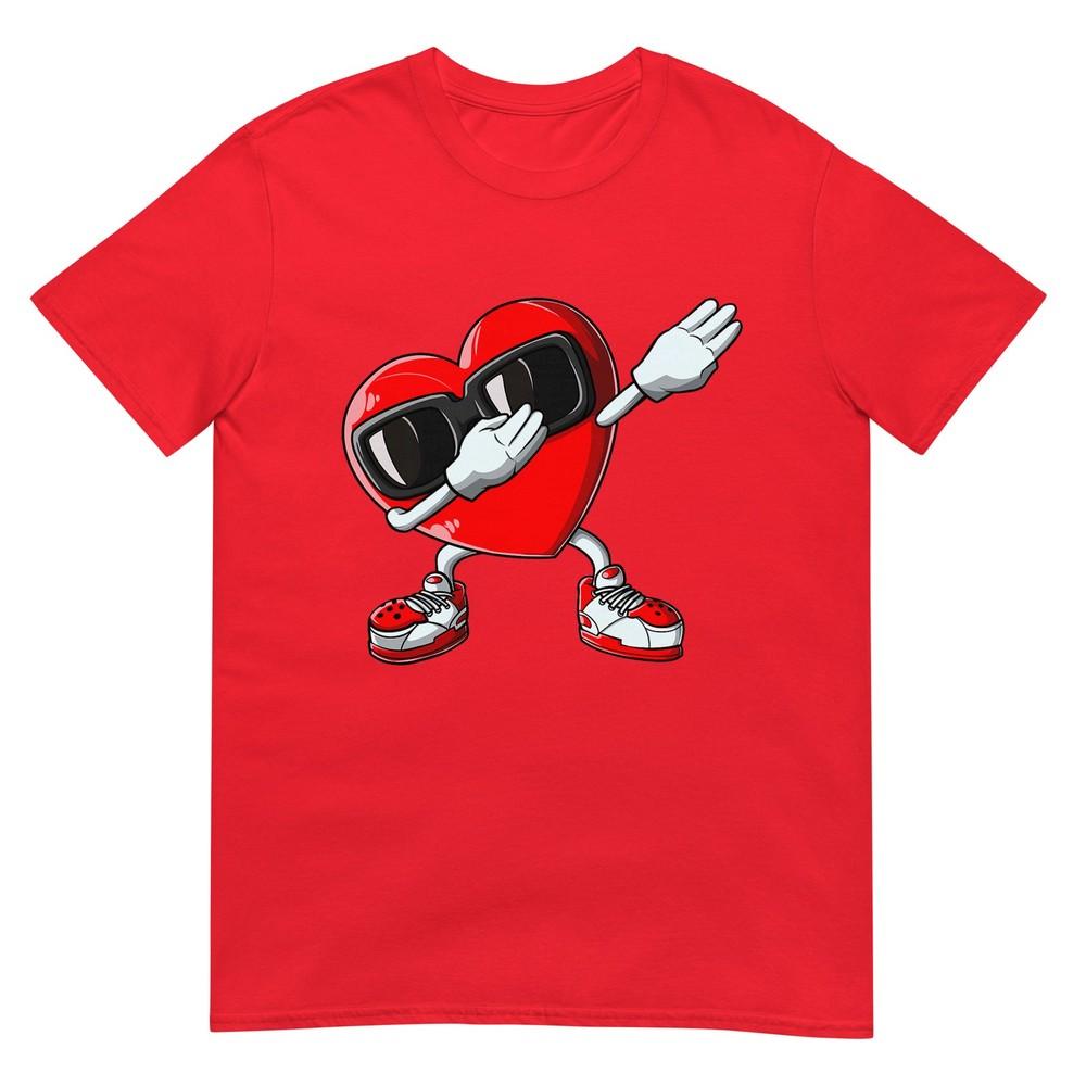 Valentines Day Dabbing Heart Boys Girls Love Dab Dance Funny Tshirt S