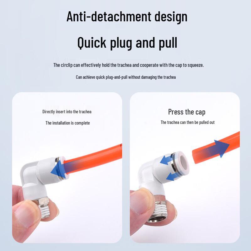Datu L-Type Pneumatic Threaded Elbow Quick Connector