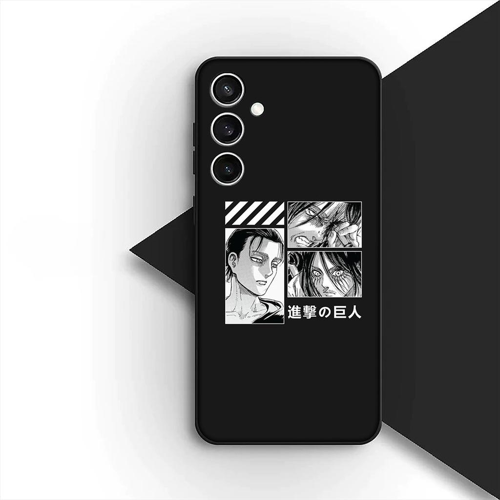 Levi Attack On Titan Eren Jaeger Phone Case for OPPO A80 A18 A16 A40 A17 A15 A38 A78 A79 A54 A57 A12 A60 4G 5G Protective Cover