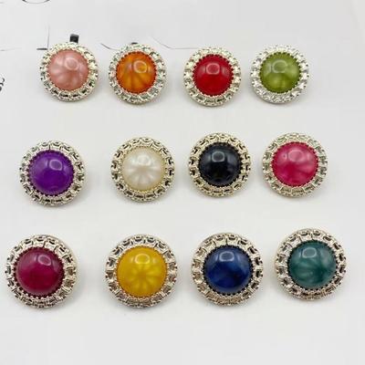 10 pezzi Bottoni con gambo colorati 21/25mm Bottoni rotondi in plastica Bottoni per cappotti Fai da te Accessori per cucire vestiti